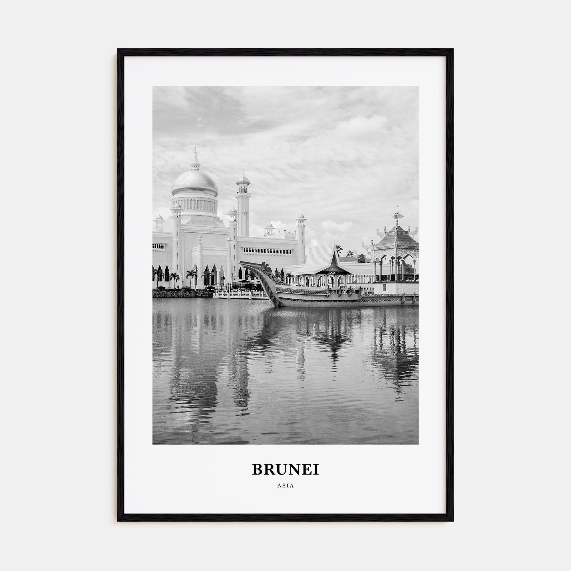 Brunei Portrait B&W Poster