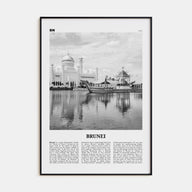 Brunei Travel B&W Poster