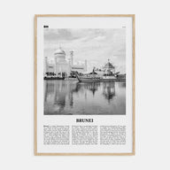 Brunei Travel B&W Poster