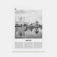 Brunei Travel B&W Poster