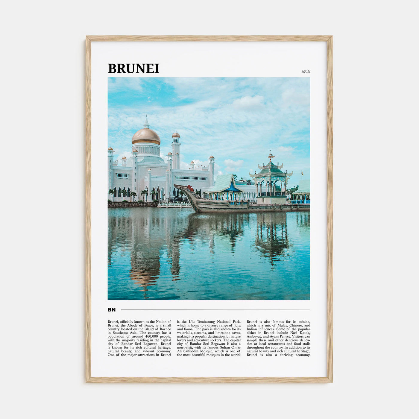 Brunei Travel Color Poster