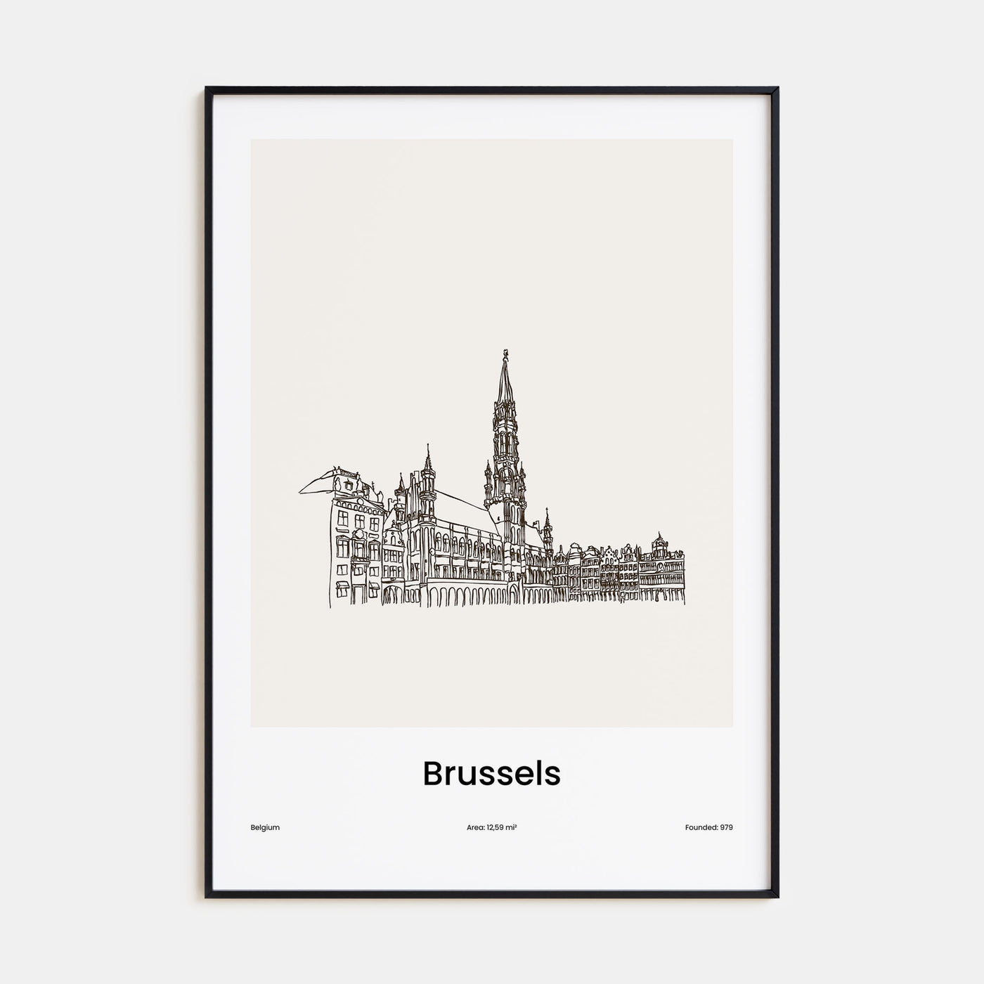 Brussels Drawn Poster