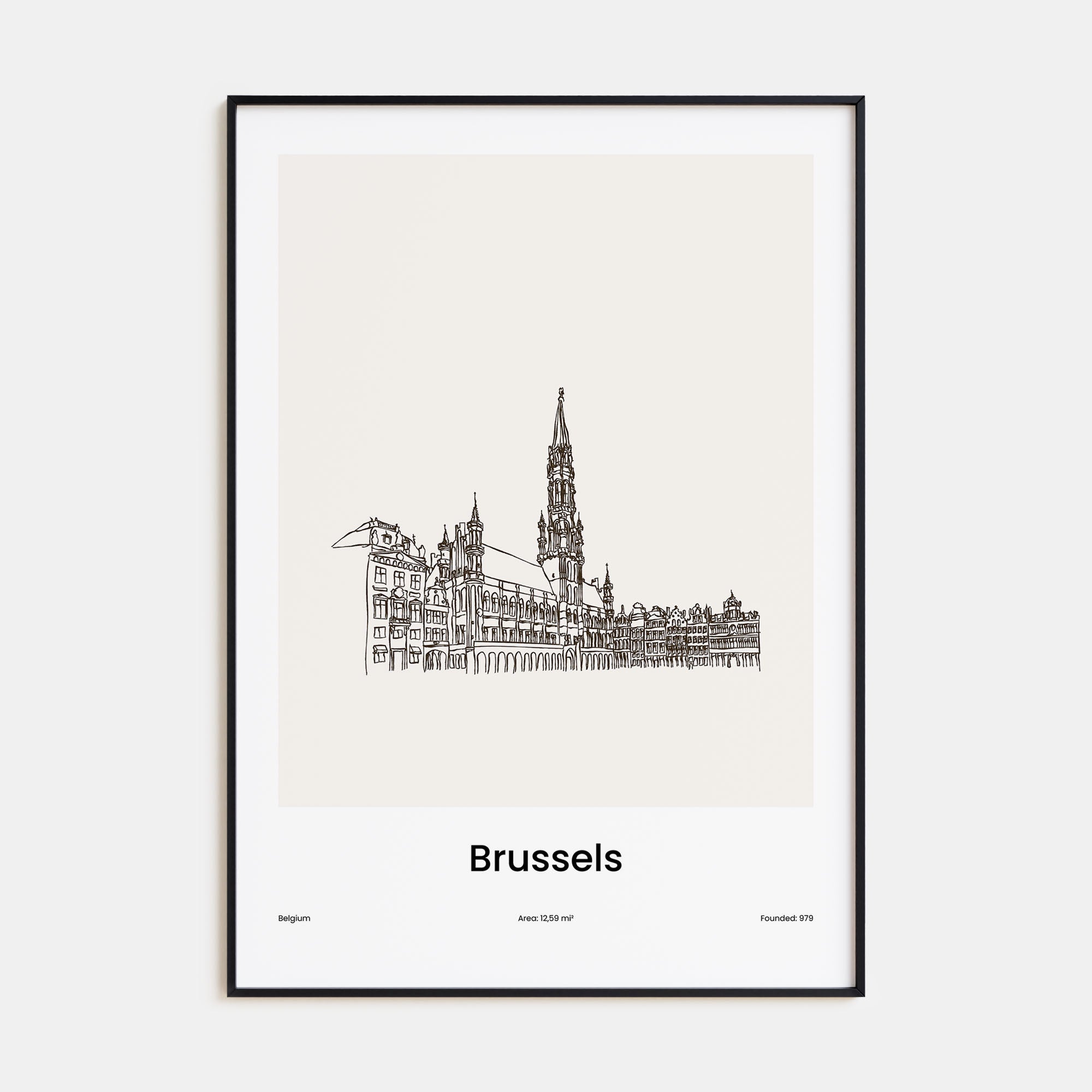 Brussels Drawn Poster