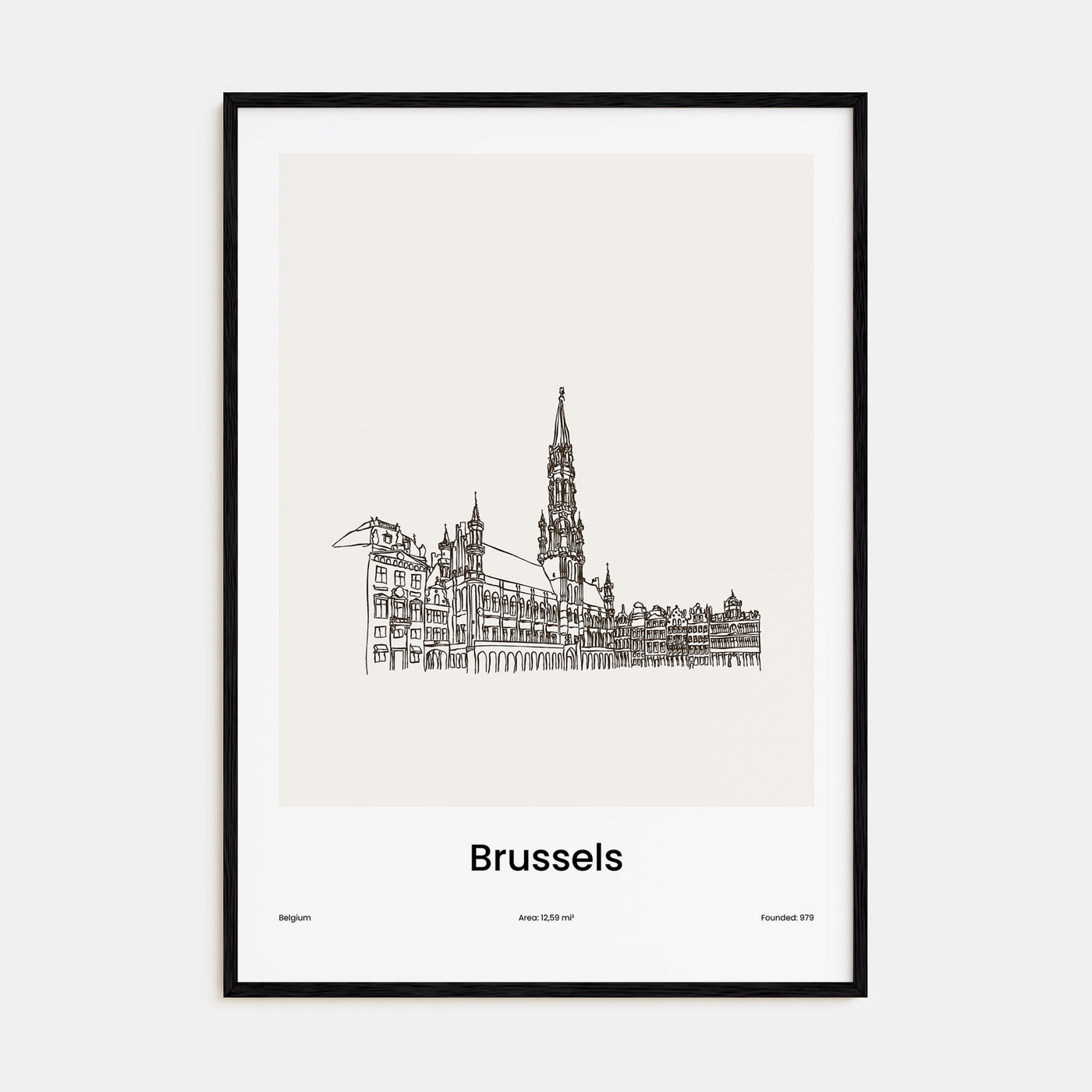 Brussels Drawn Poster