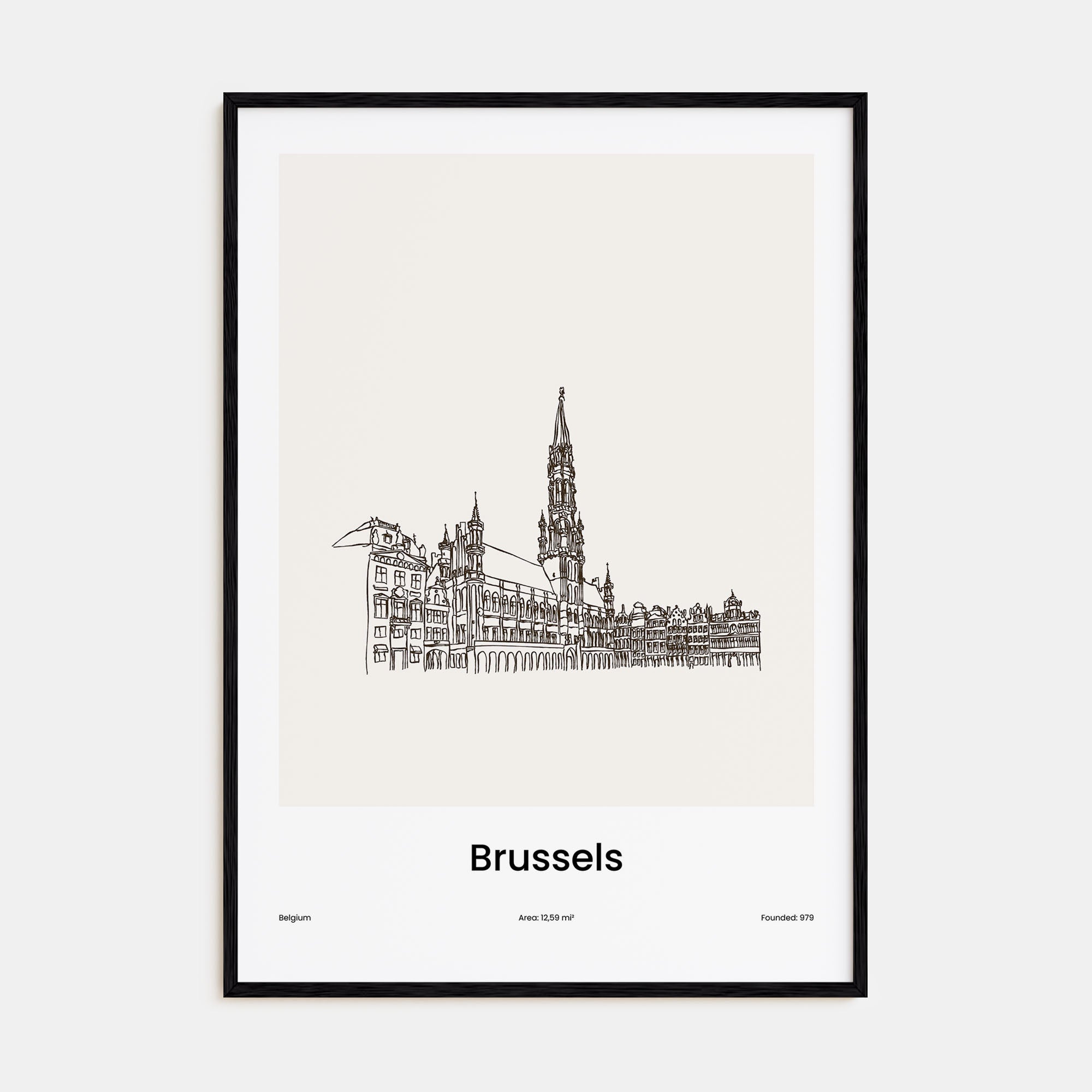 Brussels Drawn Poster