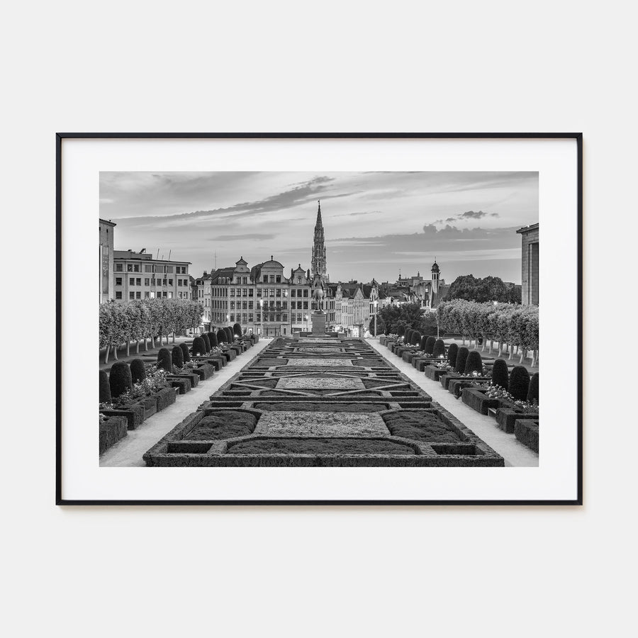 Brussels Landscape B&W Poster