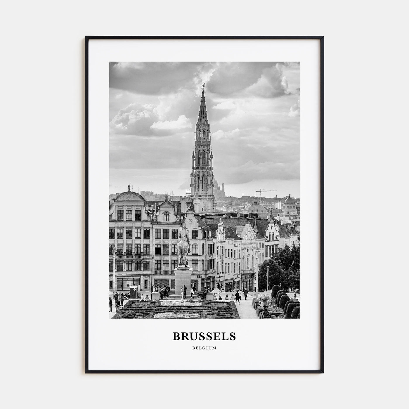 Brussels Portrait B&W Poster