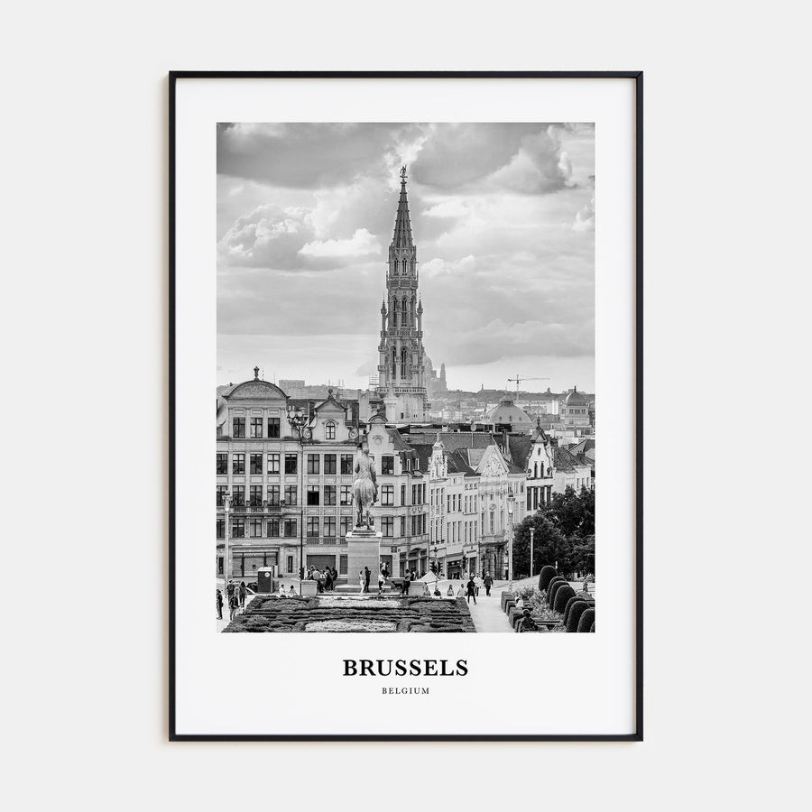 Brussels Portrait B&W Poster