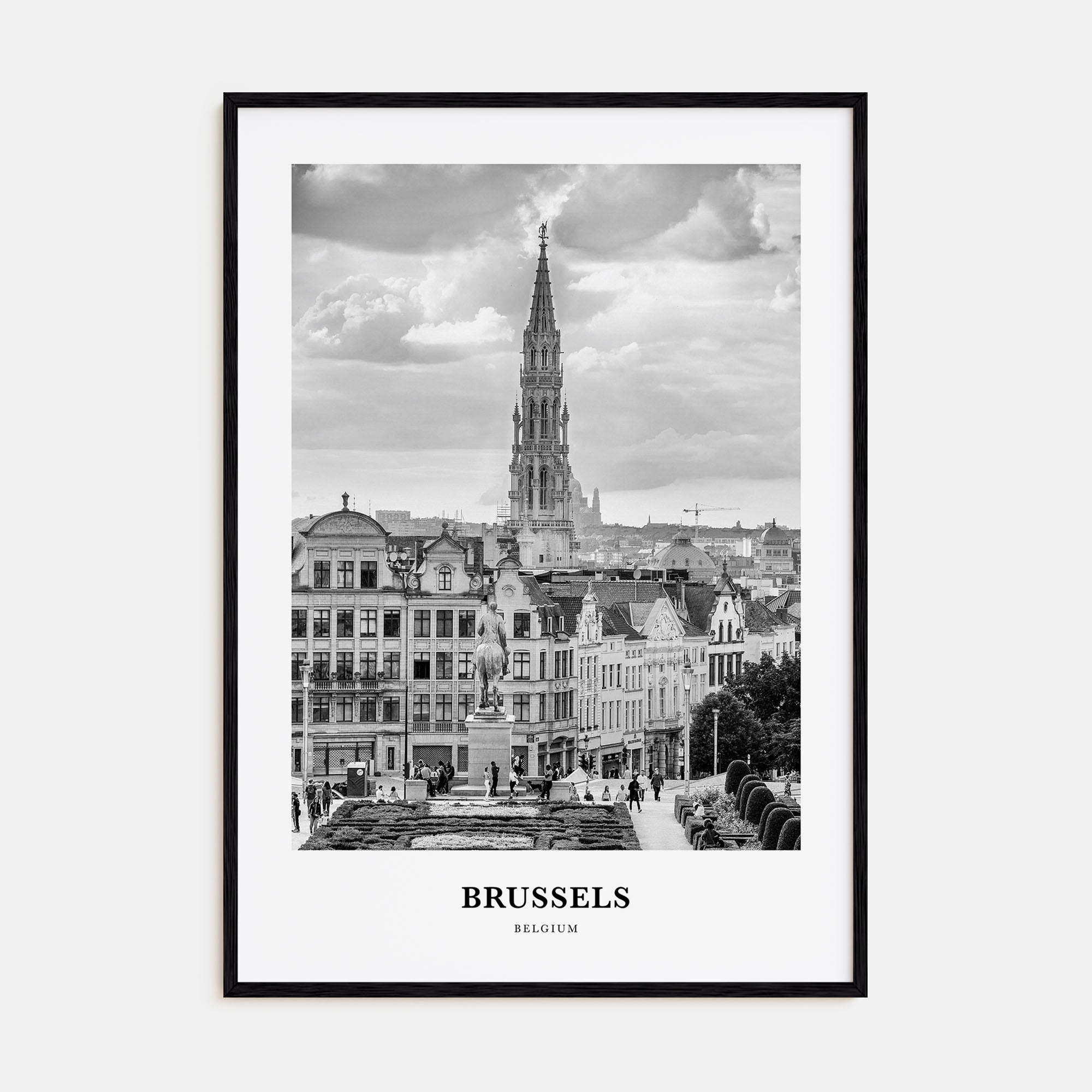 Brussels Portrait B&W Poster