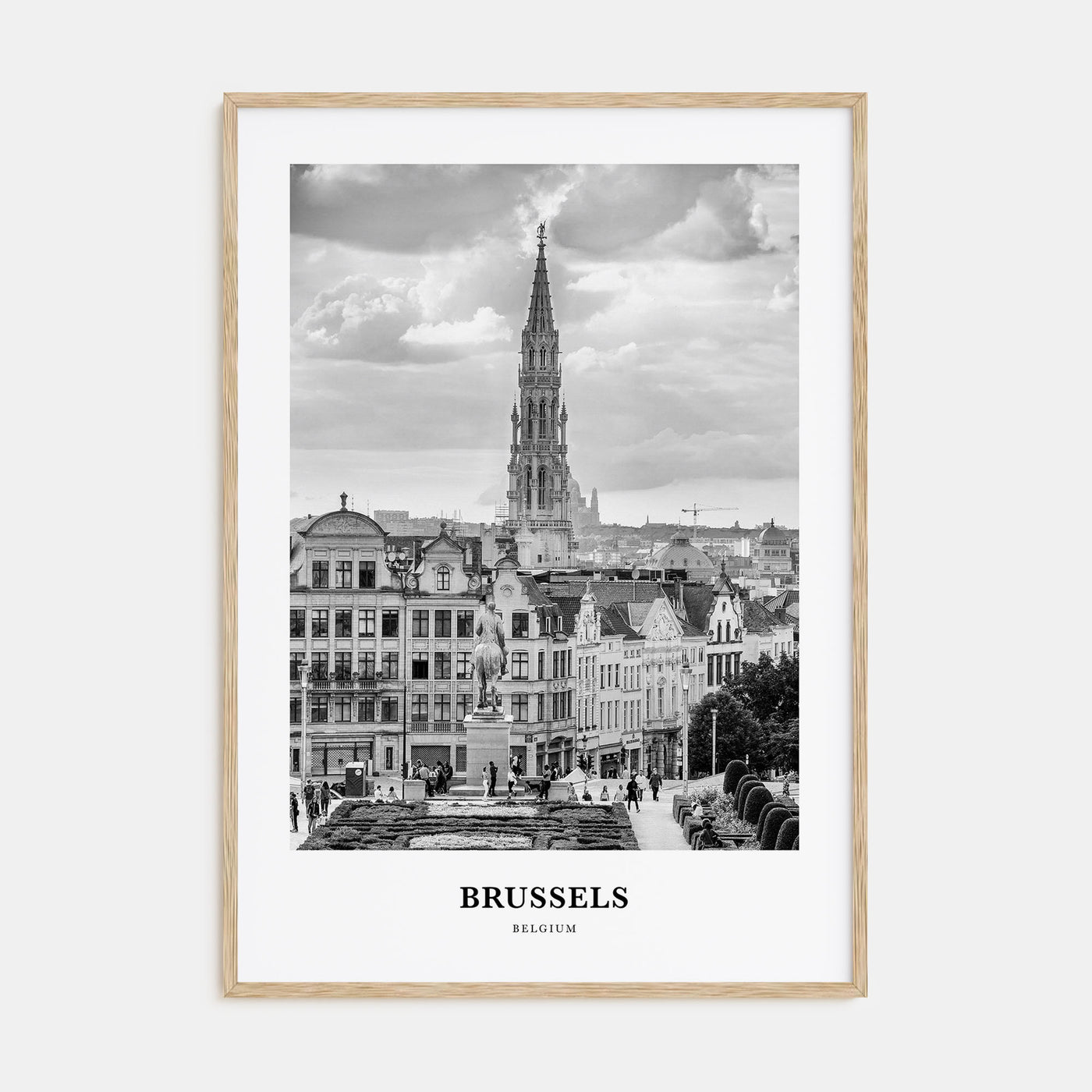 Brussels Portrait B&W Poster