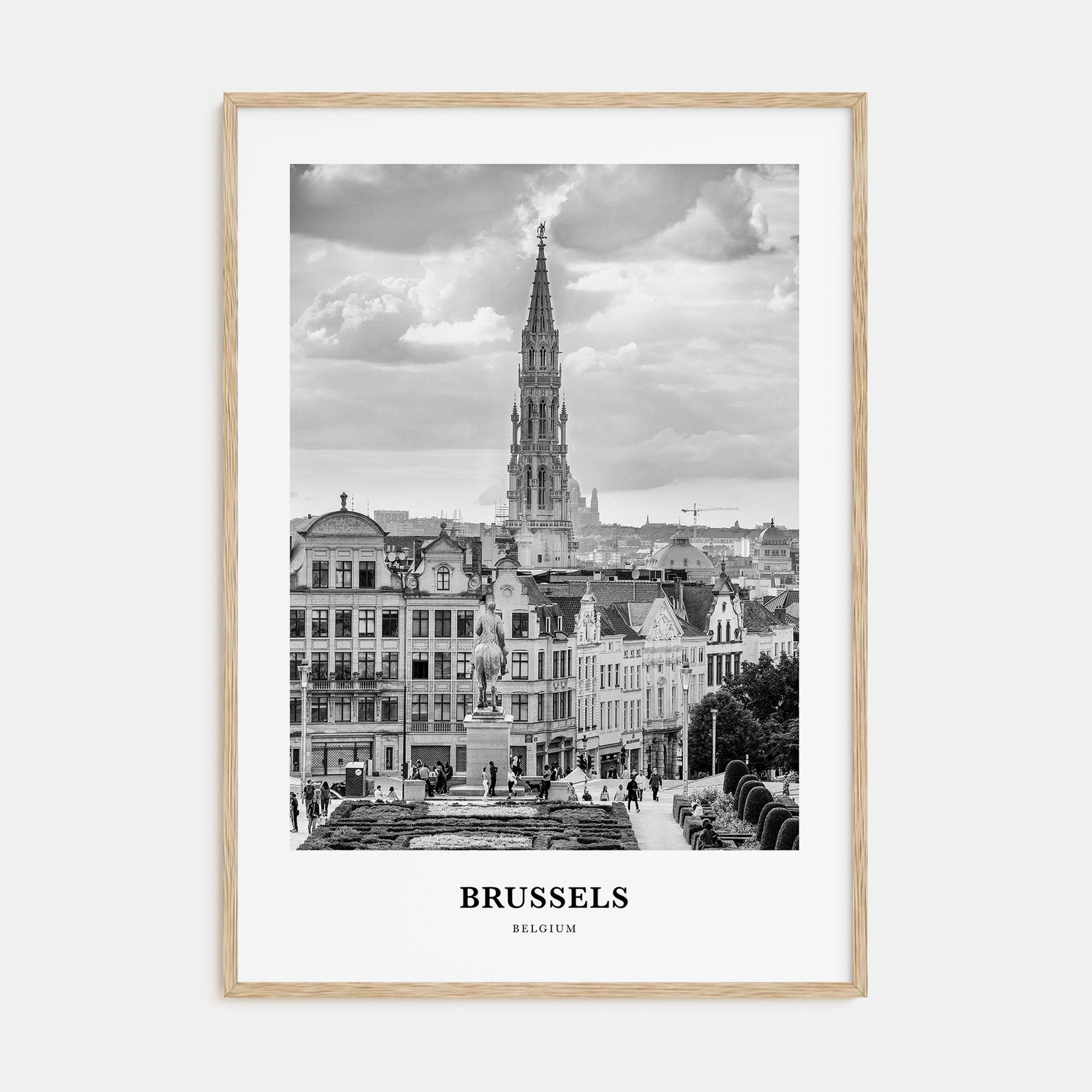 Brussels Portrait B&W Poster
