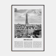 Bruxelles Travel B&W Poster