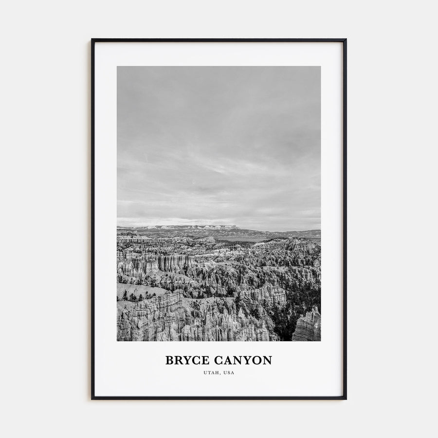 Bryce Canyon National Park Portrait B&W Poster