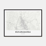 Bucaramanga Map Landscape Poster