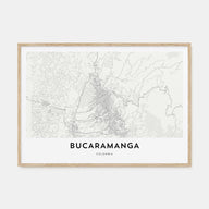 Bucaramanga Map Landscape Poster