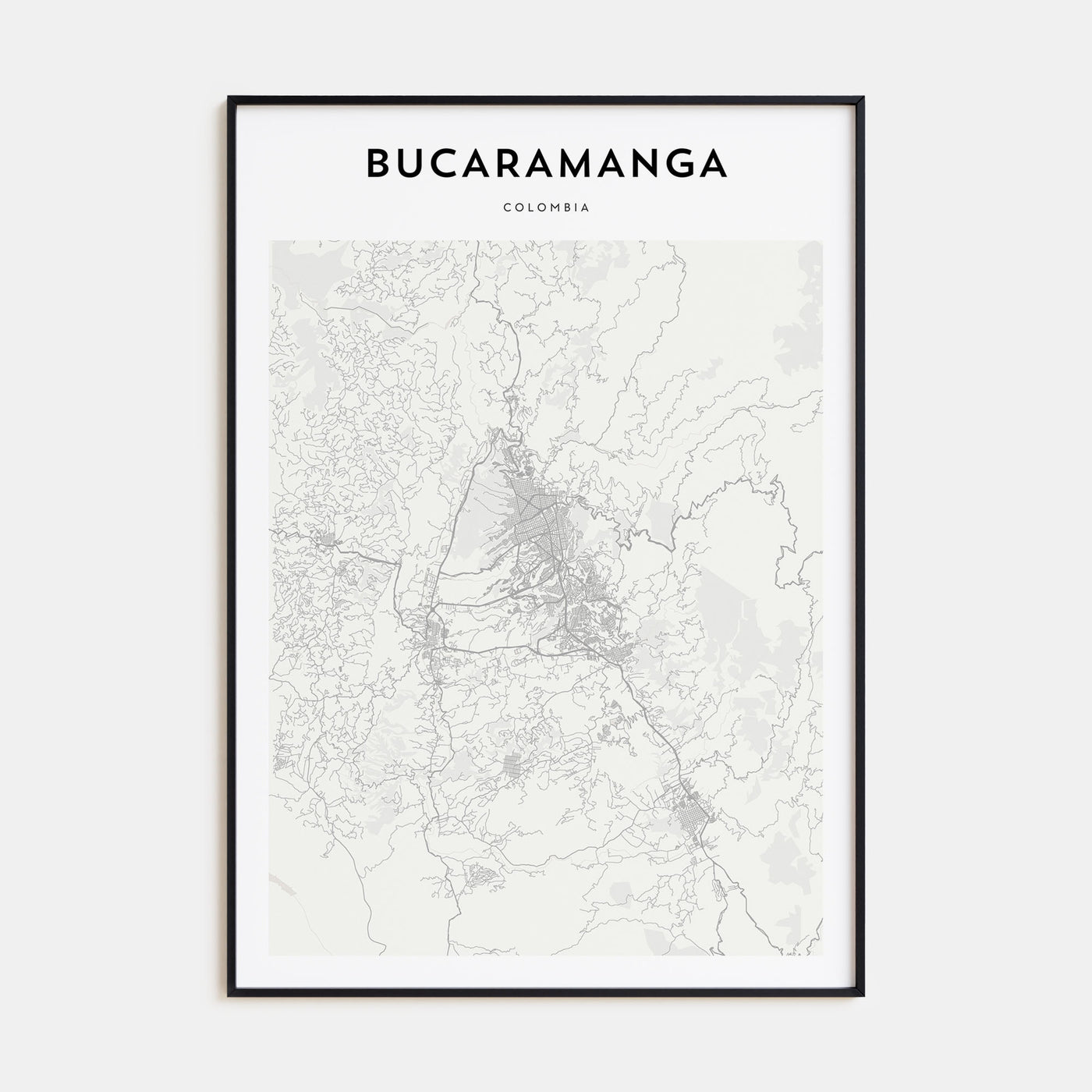 Bucaramanga Map Portrait Poster