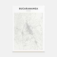 Bucaramanga Map Portrait Poster