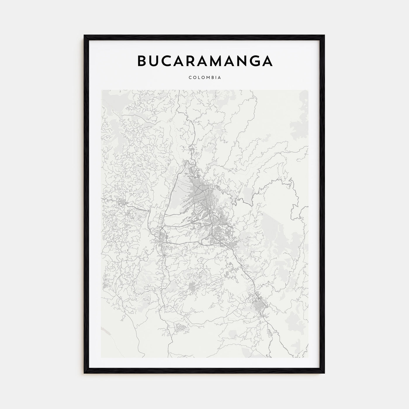 Bucaramanga Map Portrait Poster