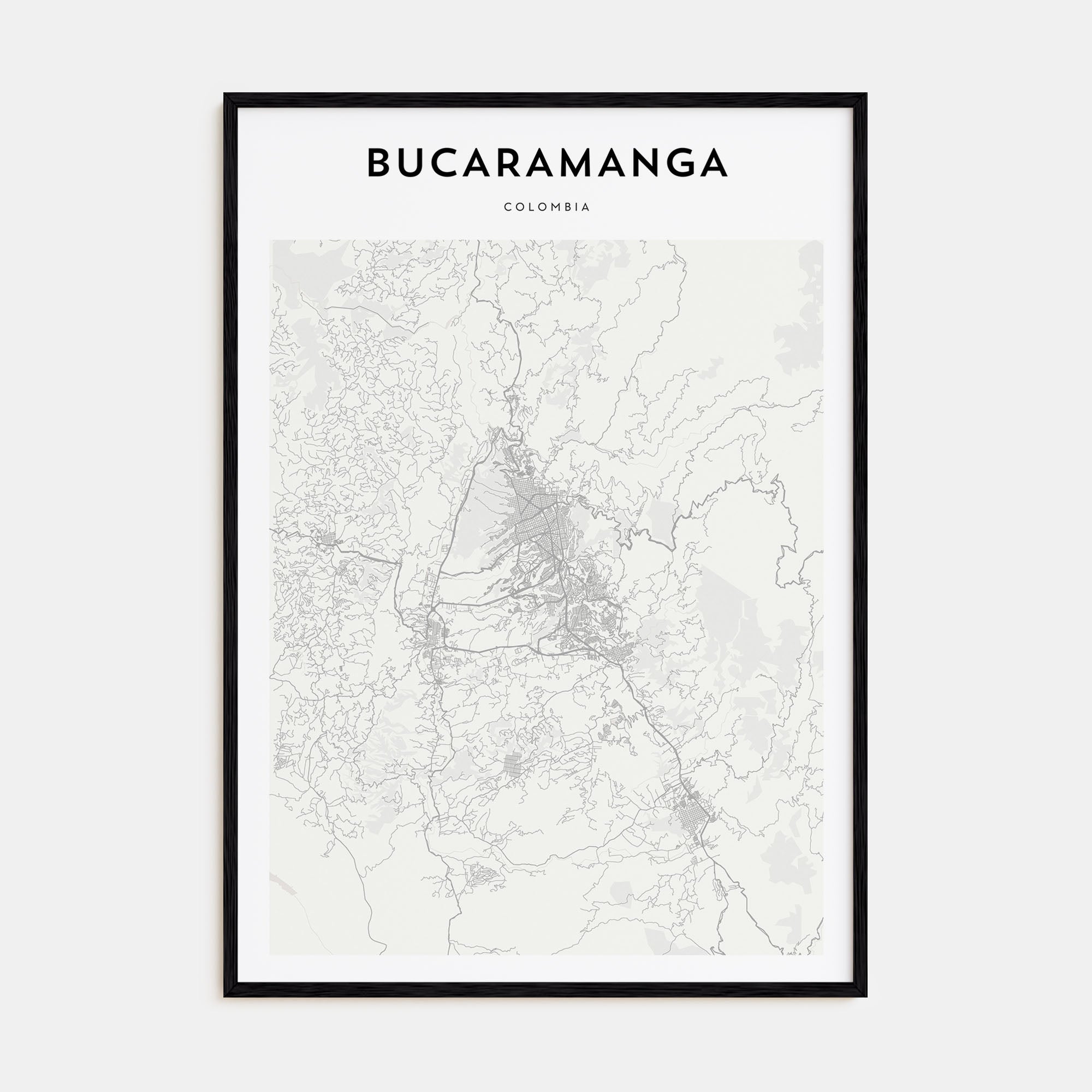 Bucaramanga Map Portrait Poster