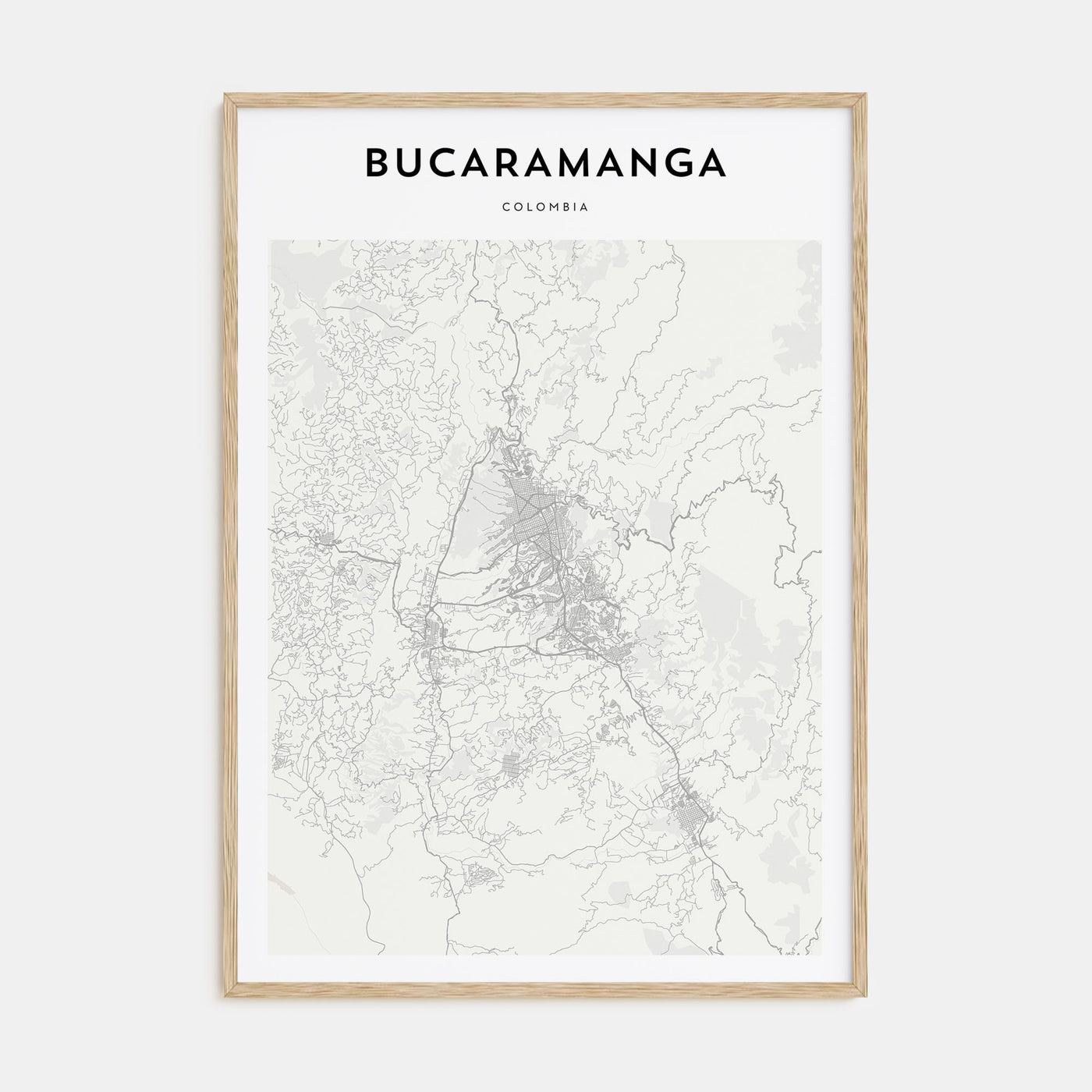 Bucaramanga Map Portrait Poster