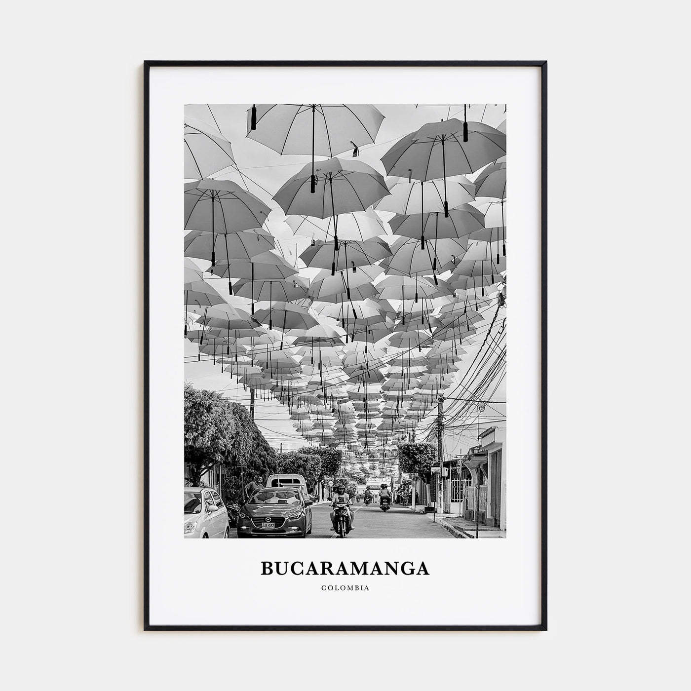 Bucaramanga Portrait B&W Poster