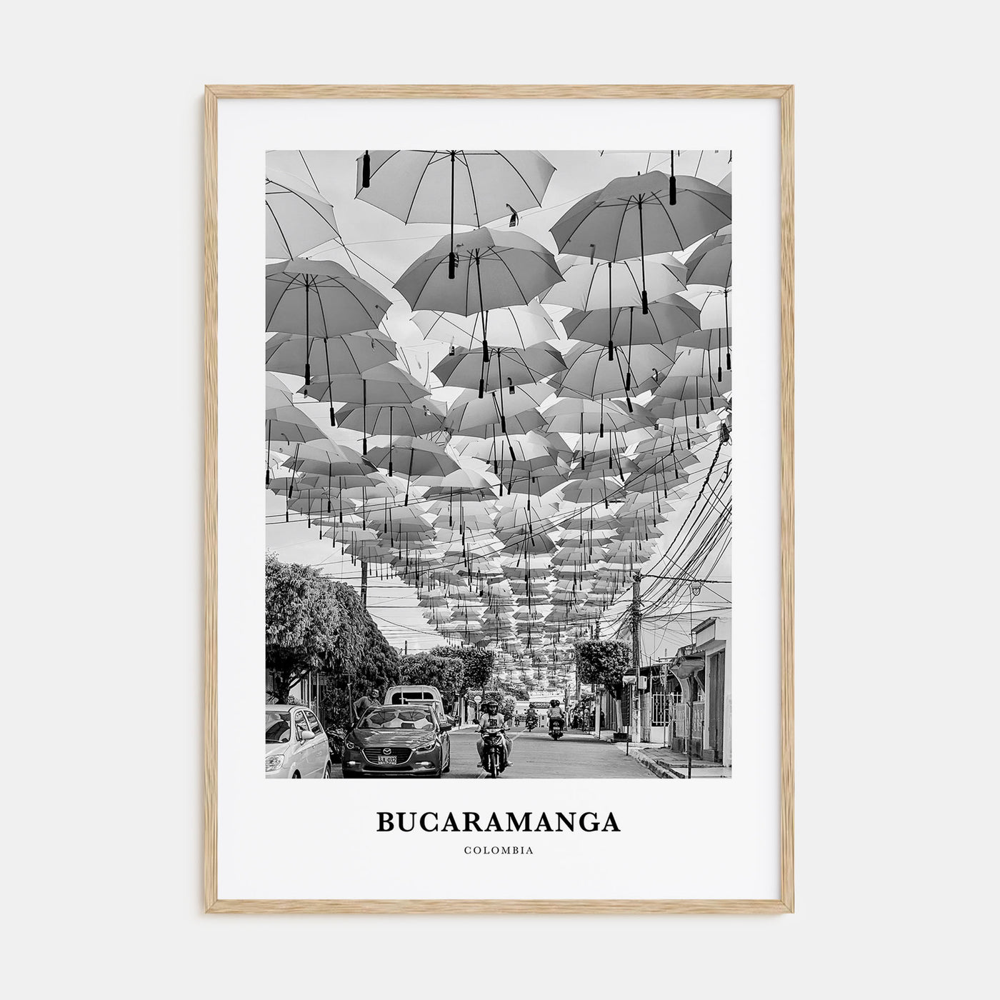 Bucaramanga Portrait B&W Poster