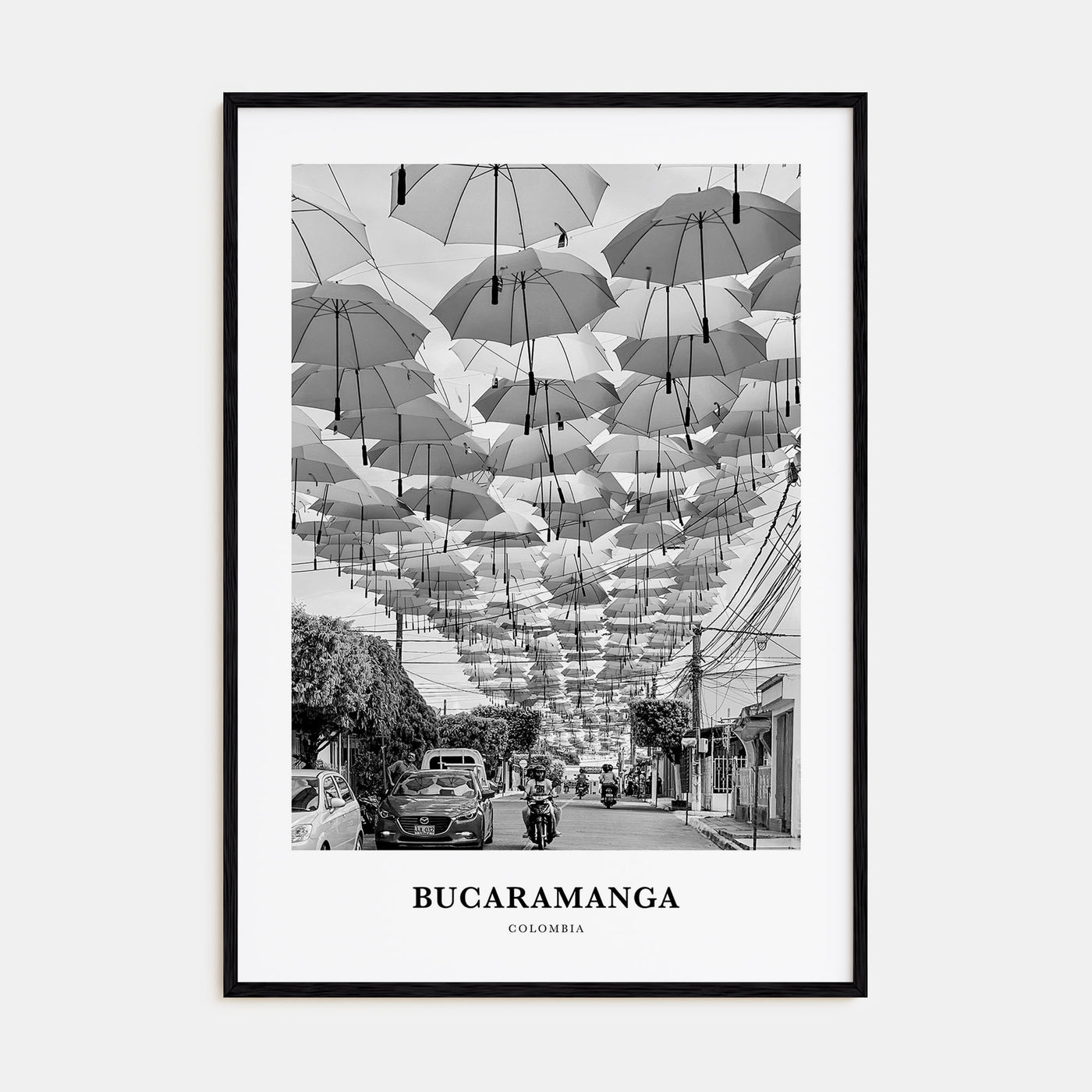 Bucaramanga Portrait B&W Poster