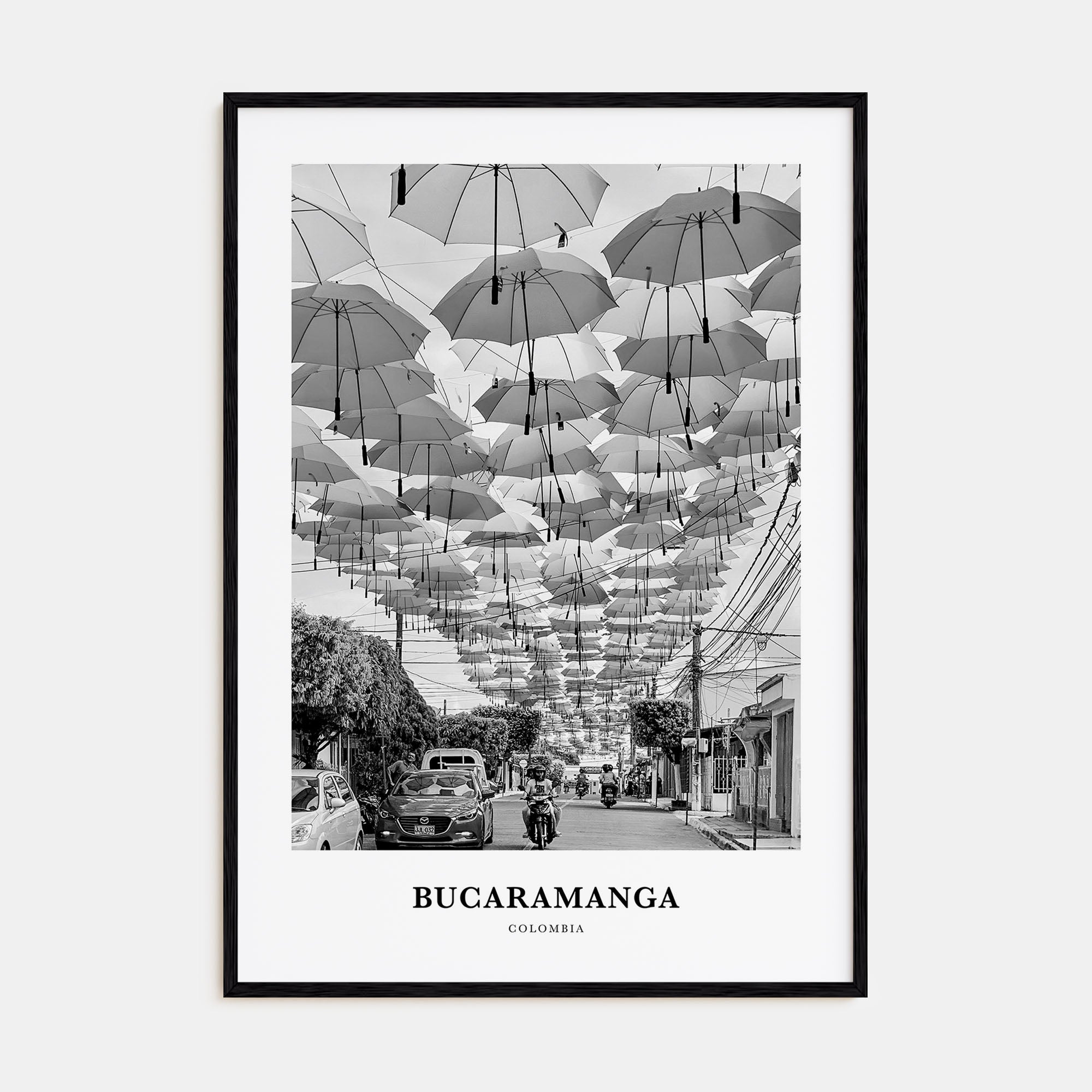 Bucaramanga Portrait B&W Poster