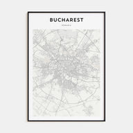 Bucharest Map Portrait Poster