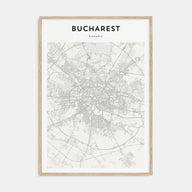 Bucharest Map Portrait Poster