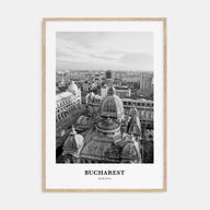 Bucharest Portrait B&W Poster