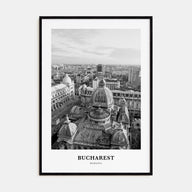 Bucharest Portrait B&W Poster