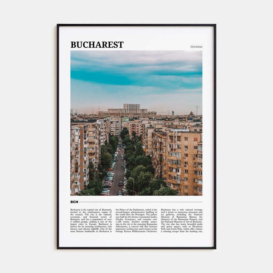 Bucharest Travel Color No 1 Poster