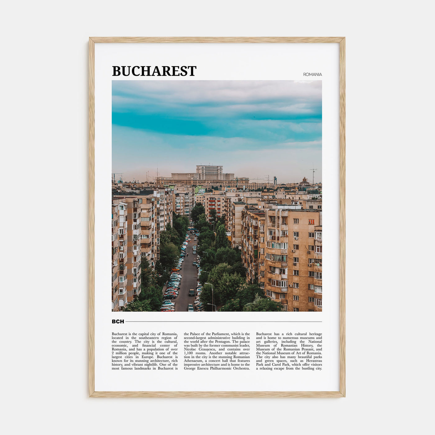 Bucharest Travel Color No 1 Poster