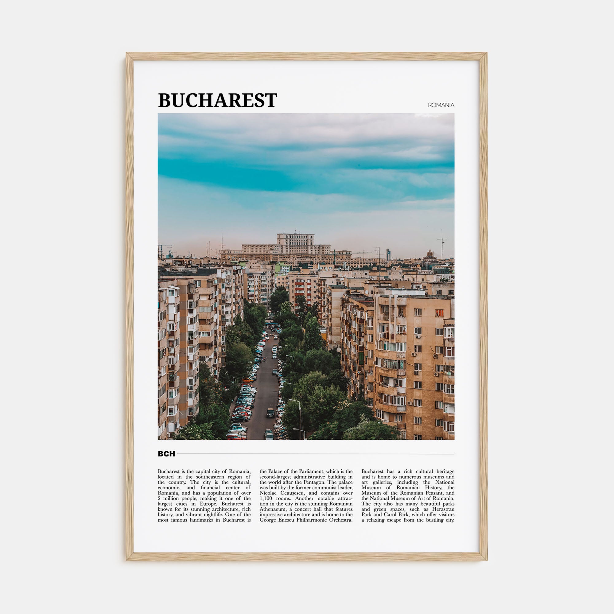 Bucharest Travel Color No 1 Poster