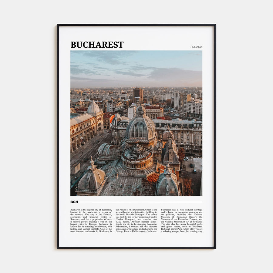 Bucharest Travel Color No 2 Poster