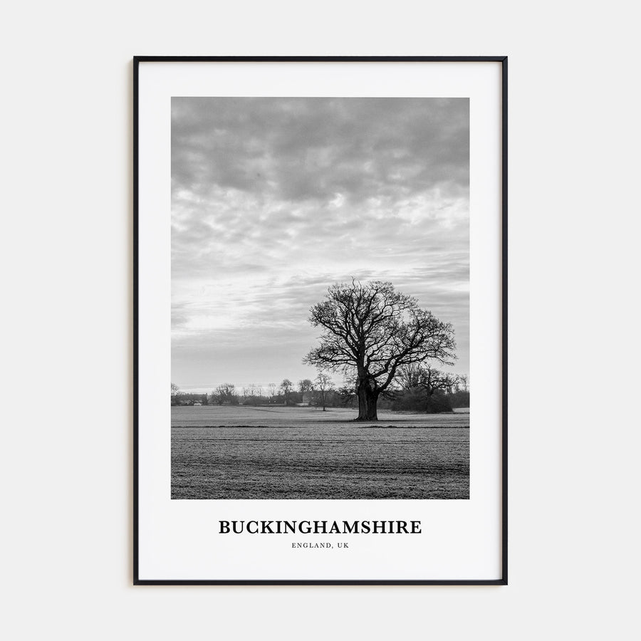 Buckinghamshire Portrait B&W Poster
