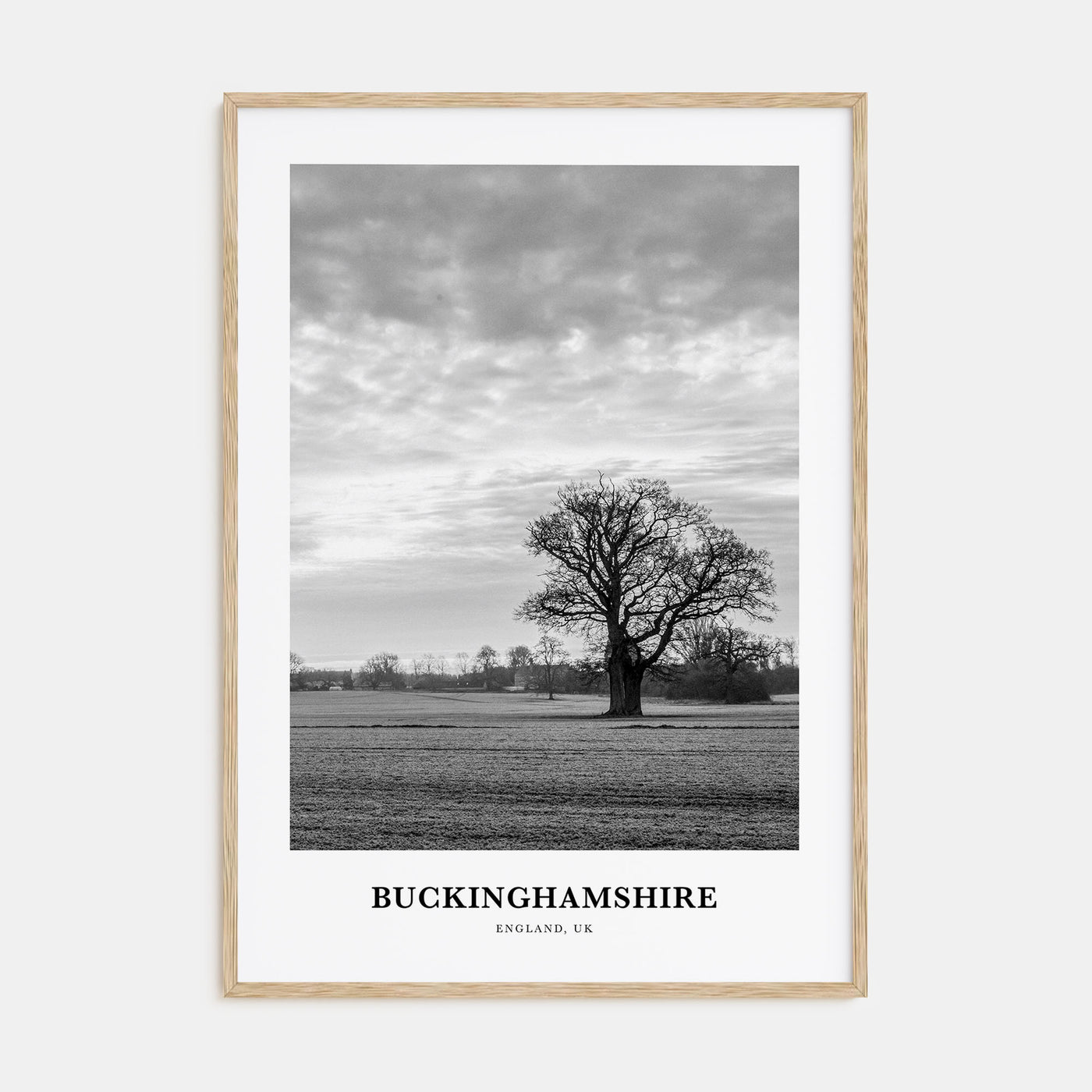 Buckinghamshire Portrait B&W Poster