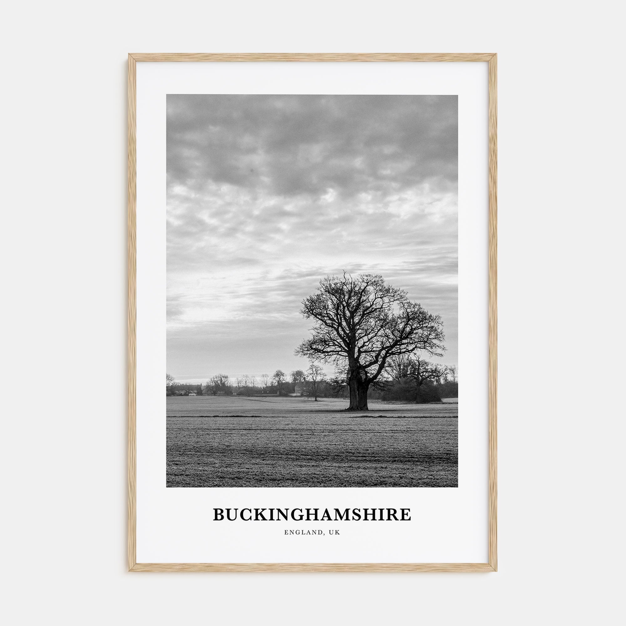 Buckinghamshire Portrait B&W Poster