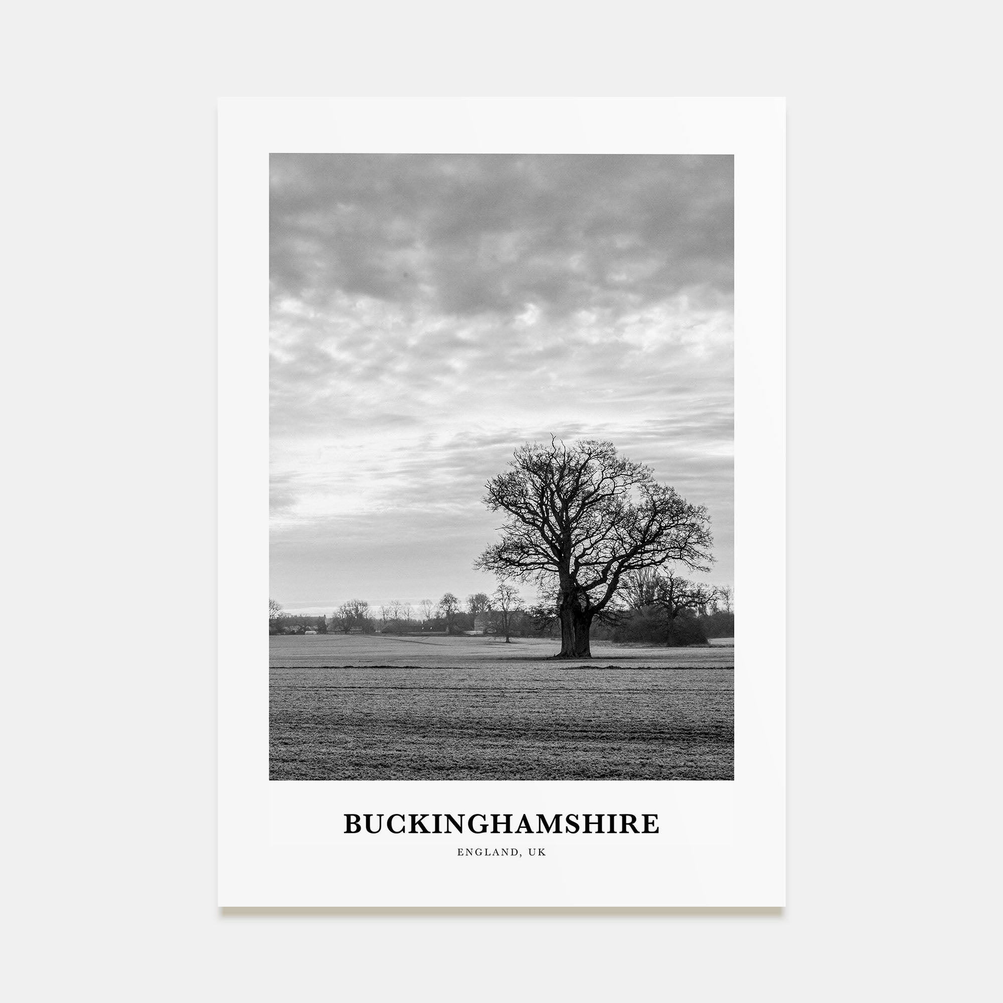 Buckinghamshire Portrait B&W Poster
