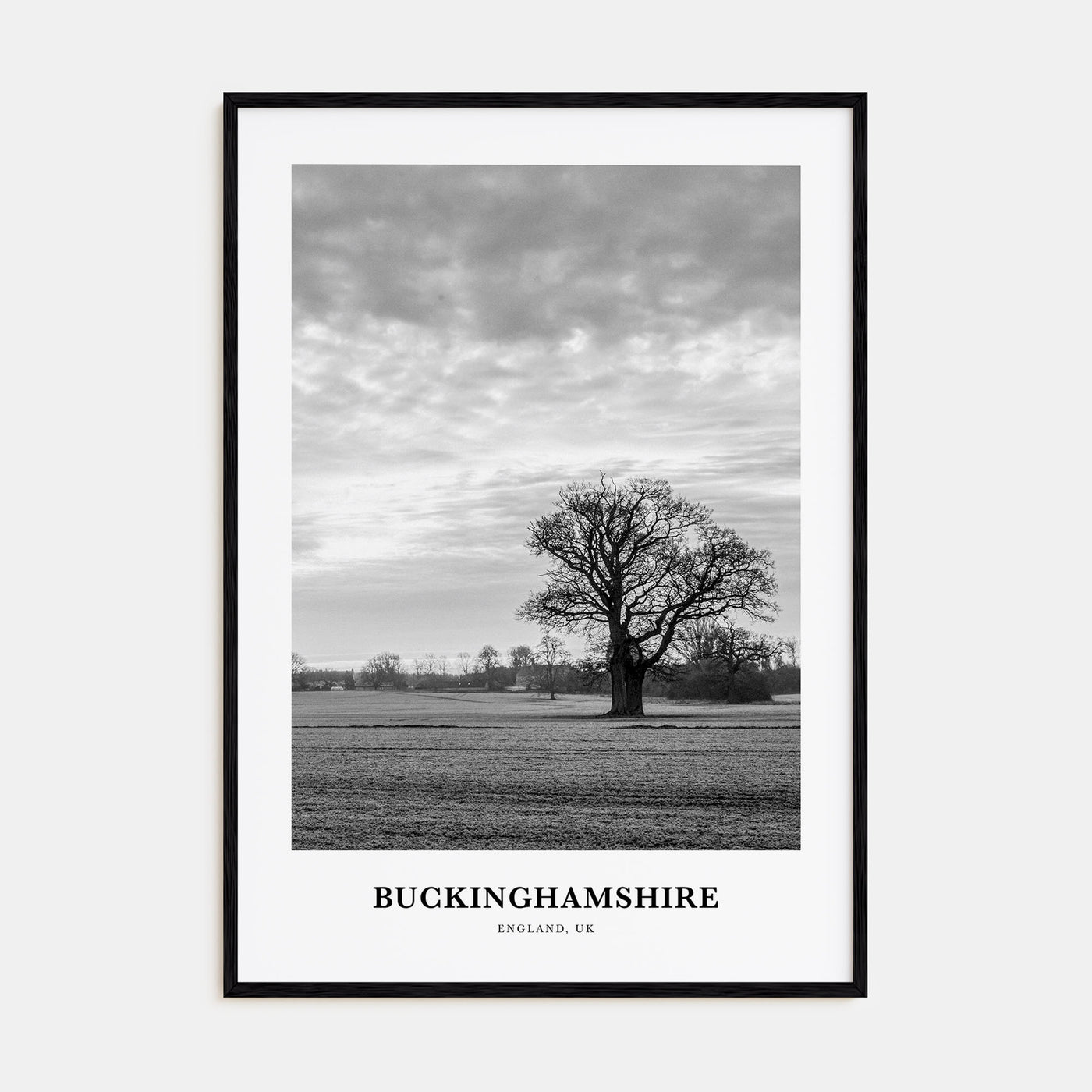 Buckinghamshire Portrait B&W Poster