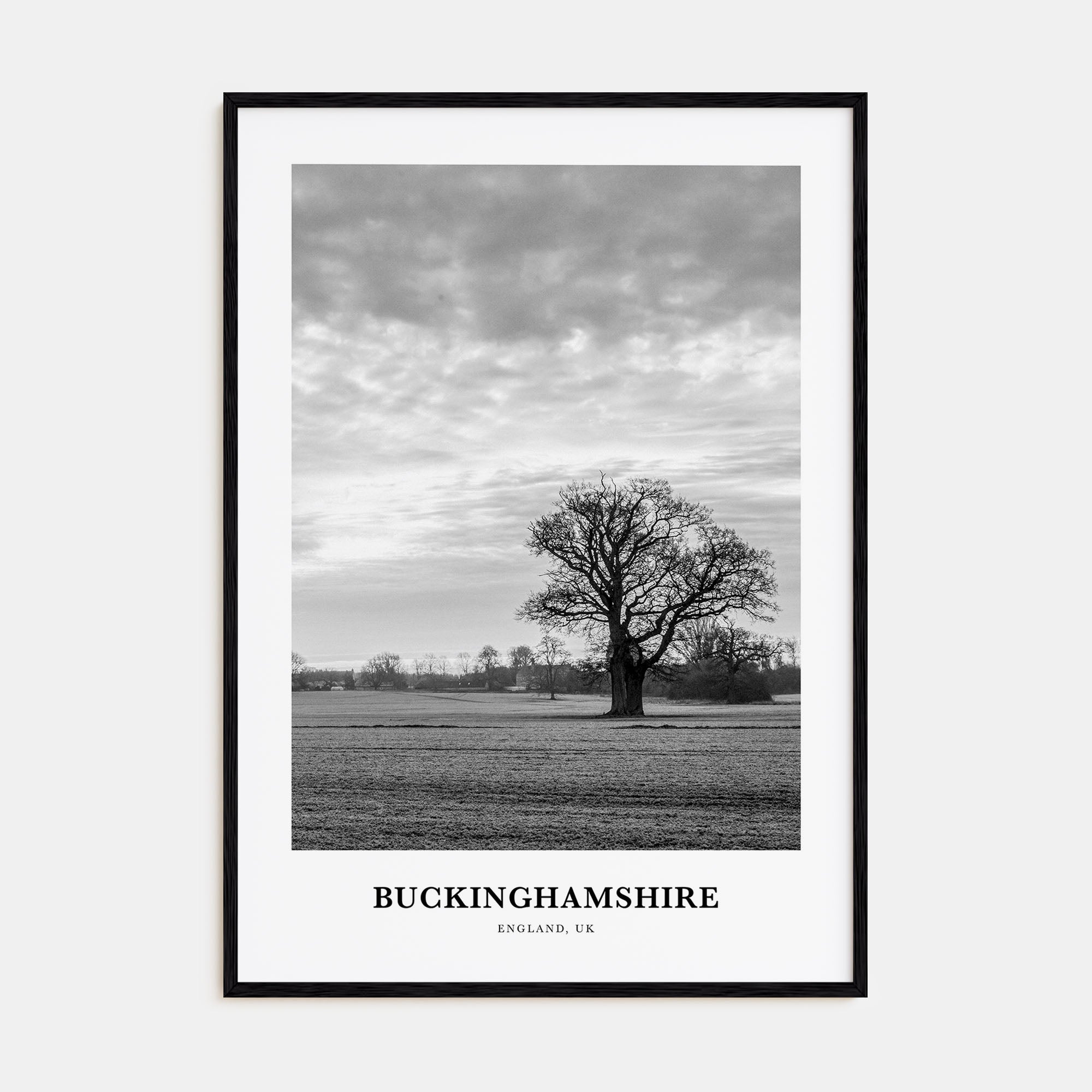 Buckinghamshire Portrait B&W Poster