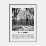 Bucks County Travel B&W Poster