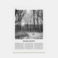 Bucks County Travel B&W Poster