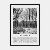 Bucks County Travel B&W Poster
