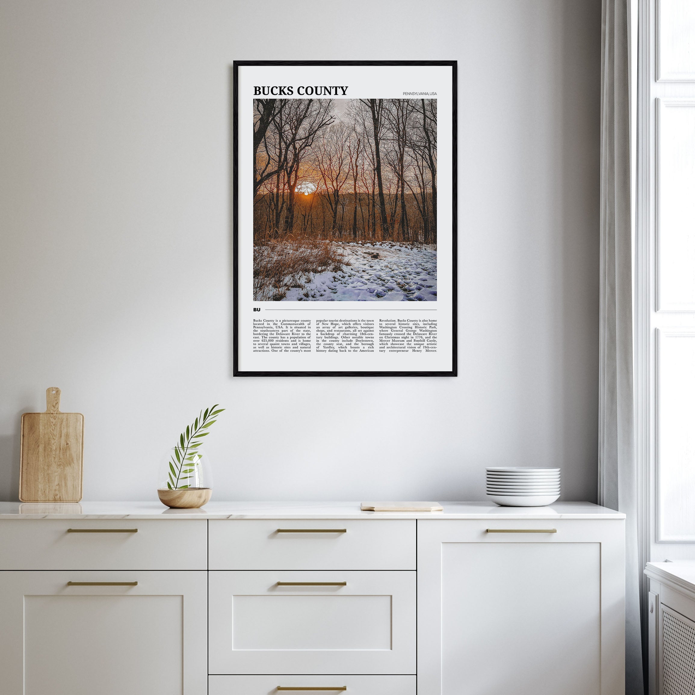 Bucks County Travel Color Poster