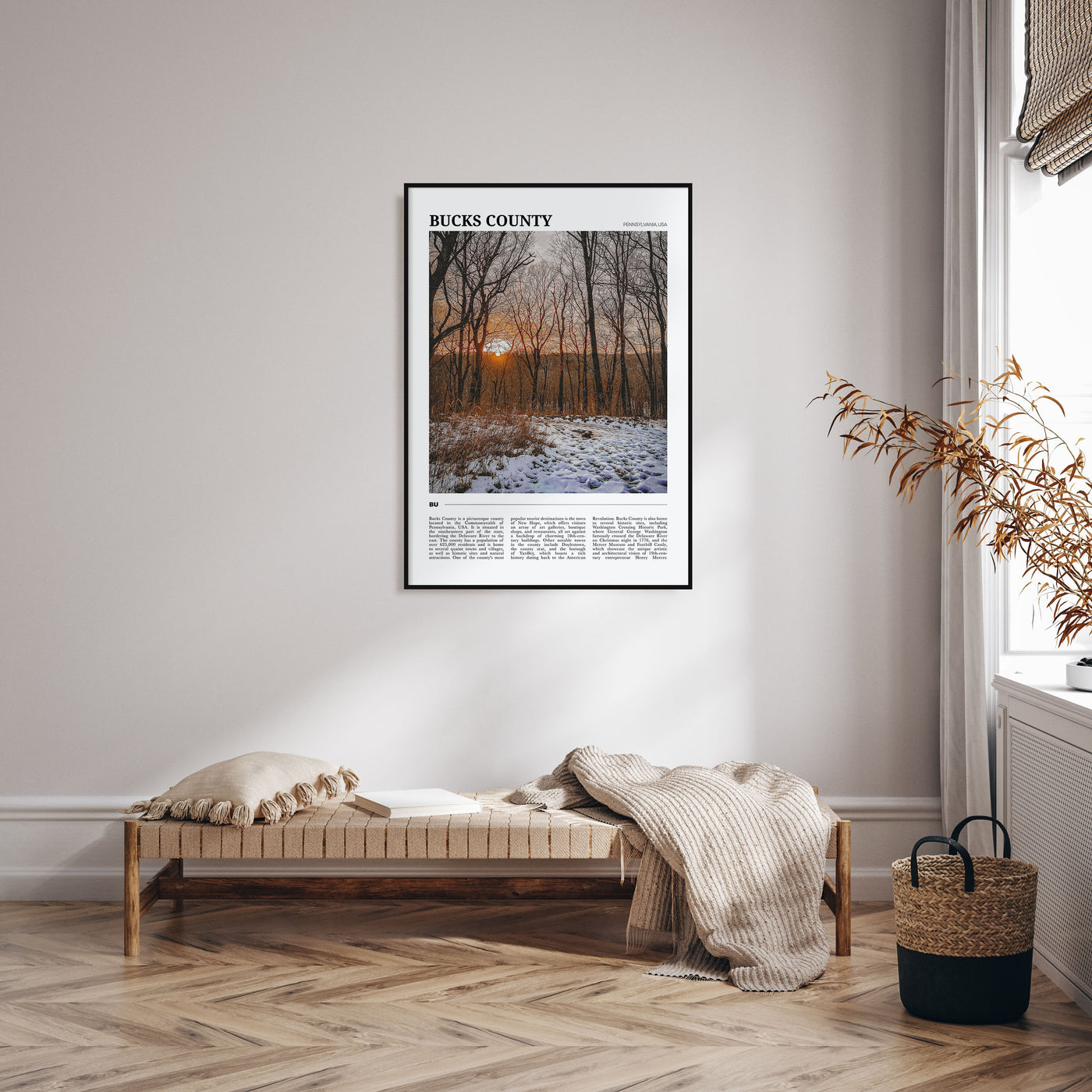 Bucks County Travel Color Poster
