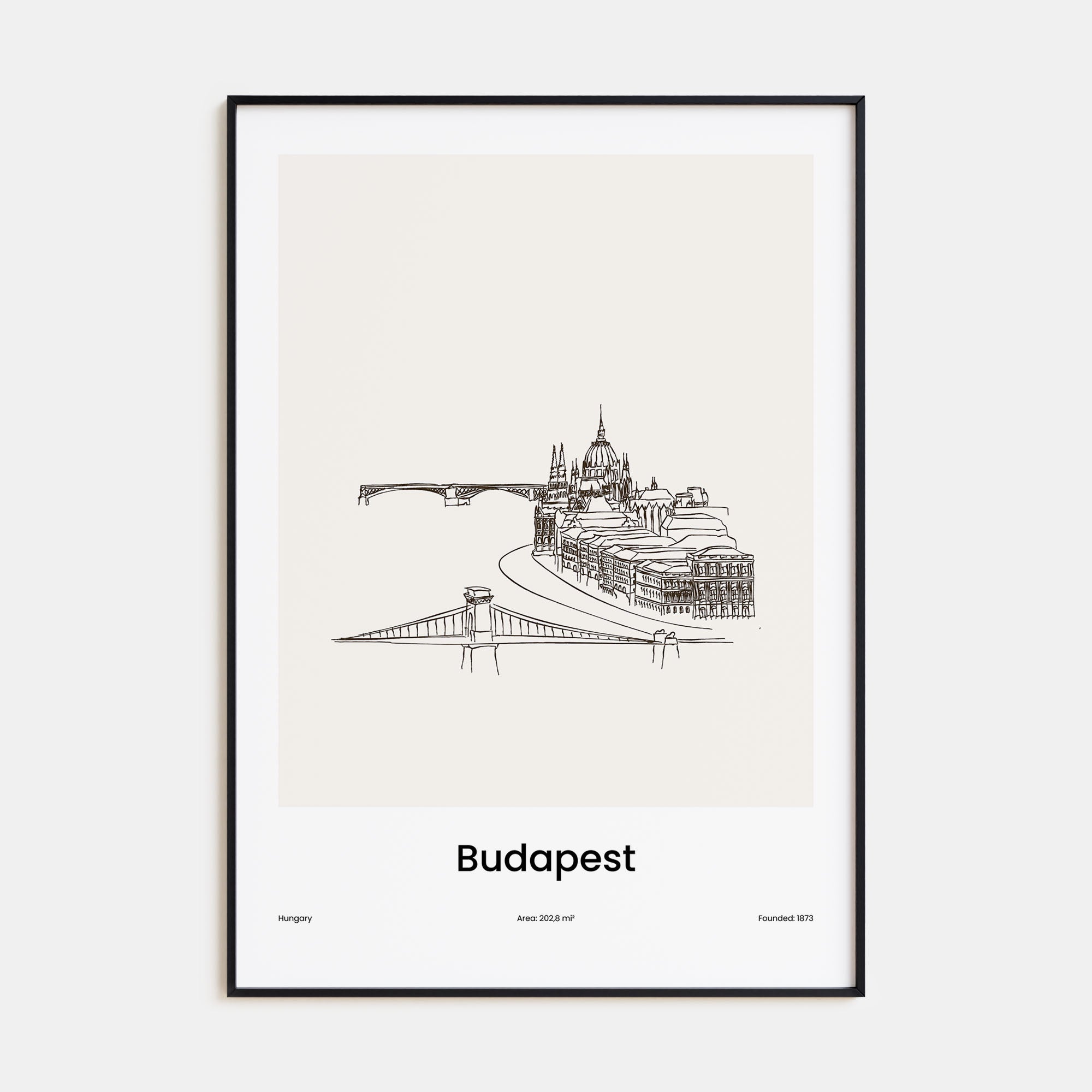 Budapest Drawn Poster