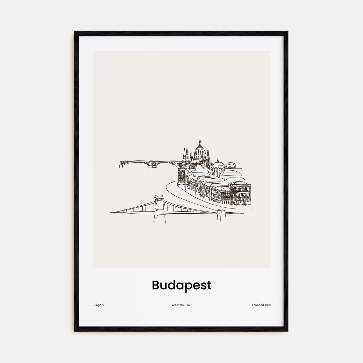 Budapest Drawn Poster