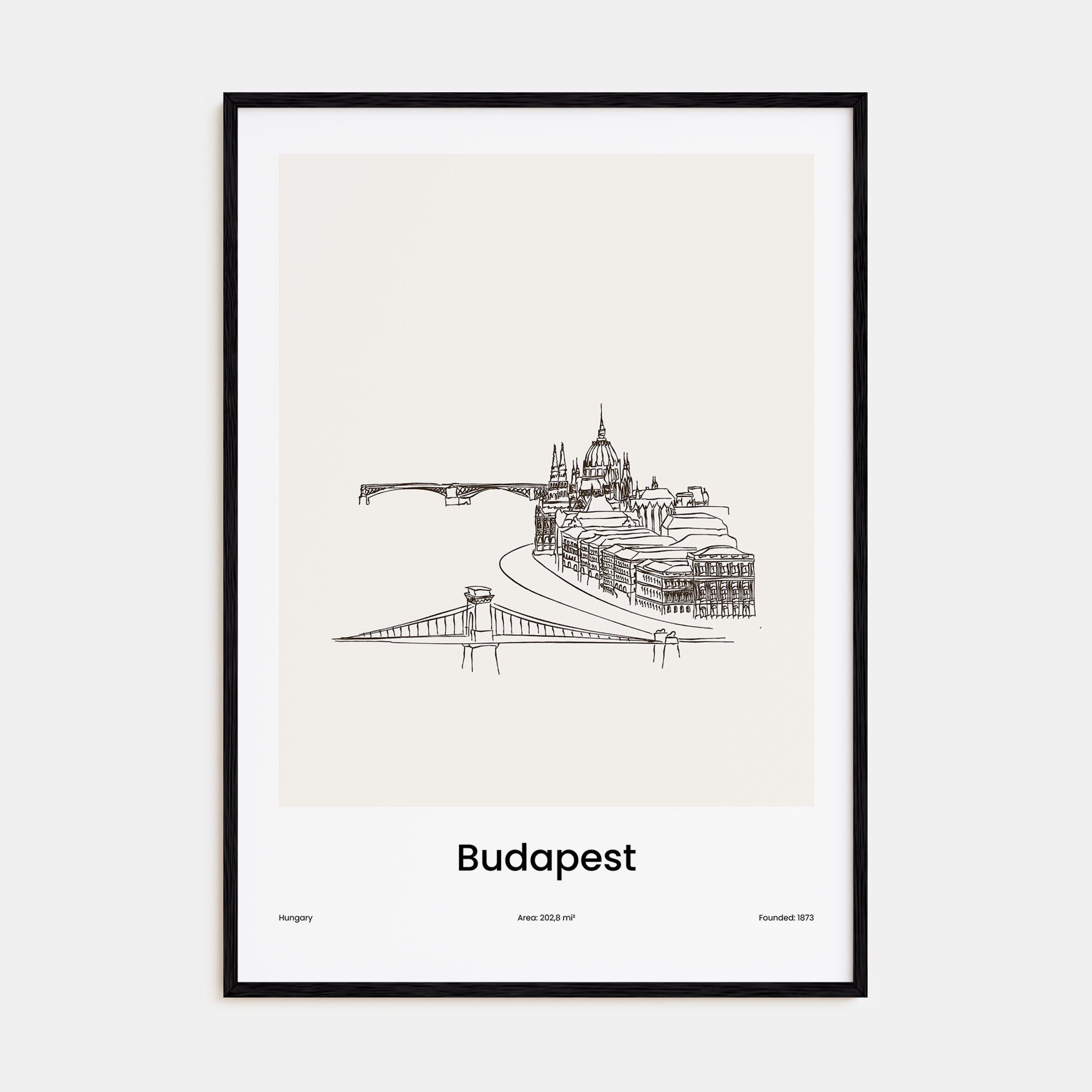 Budapest Drawn Poster